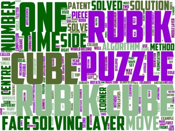 Explore the Beauty of Rubik’s Cube One Handed Wordart Book Cover