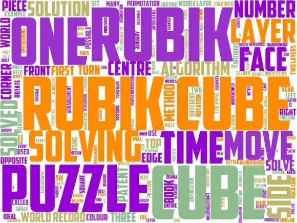 Rubik's Cube Blindfolded Wordart Skinny